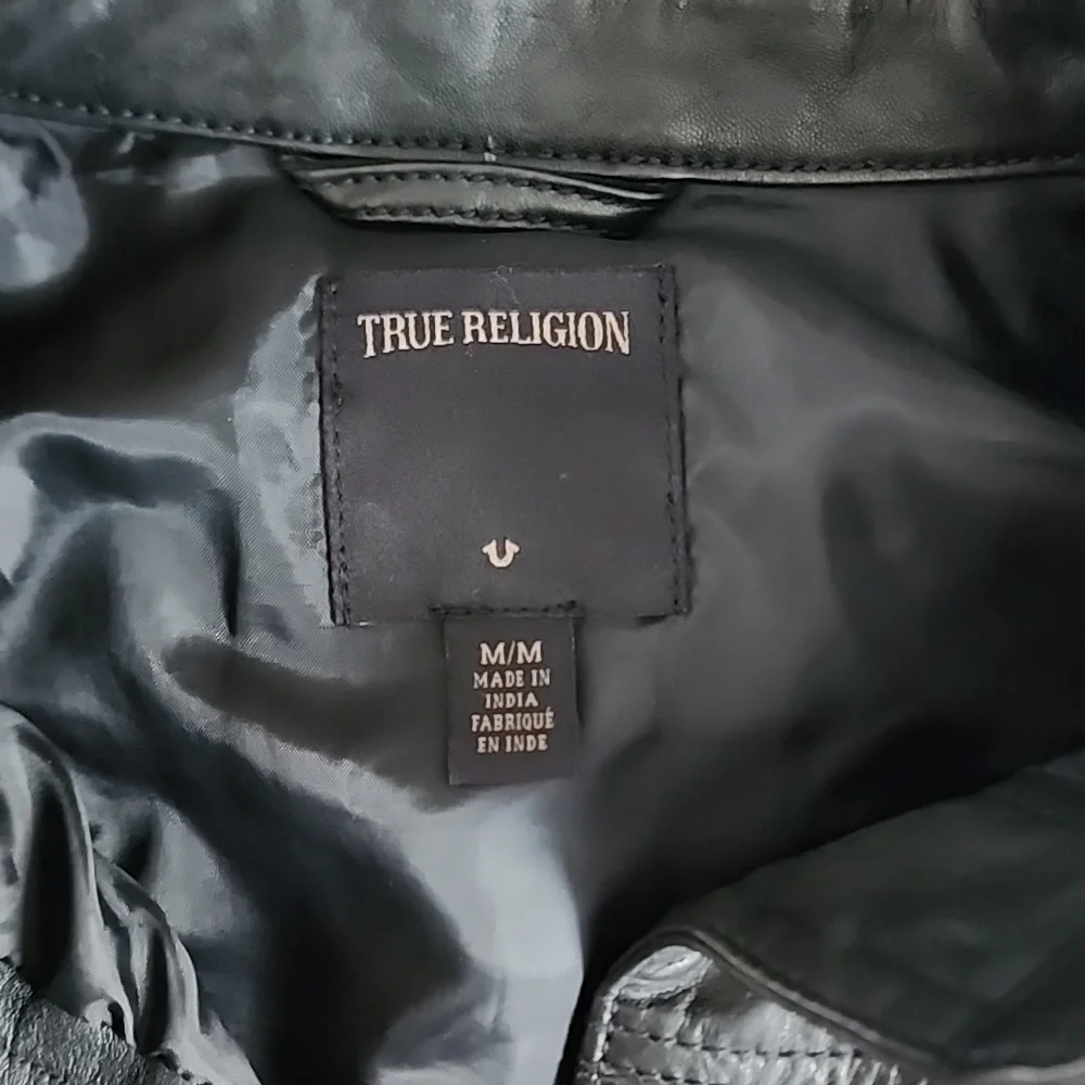 True Religion leather jacket. - Picture 4 of 6